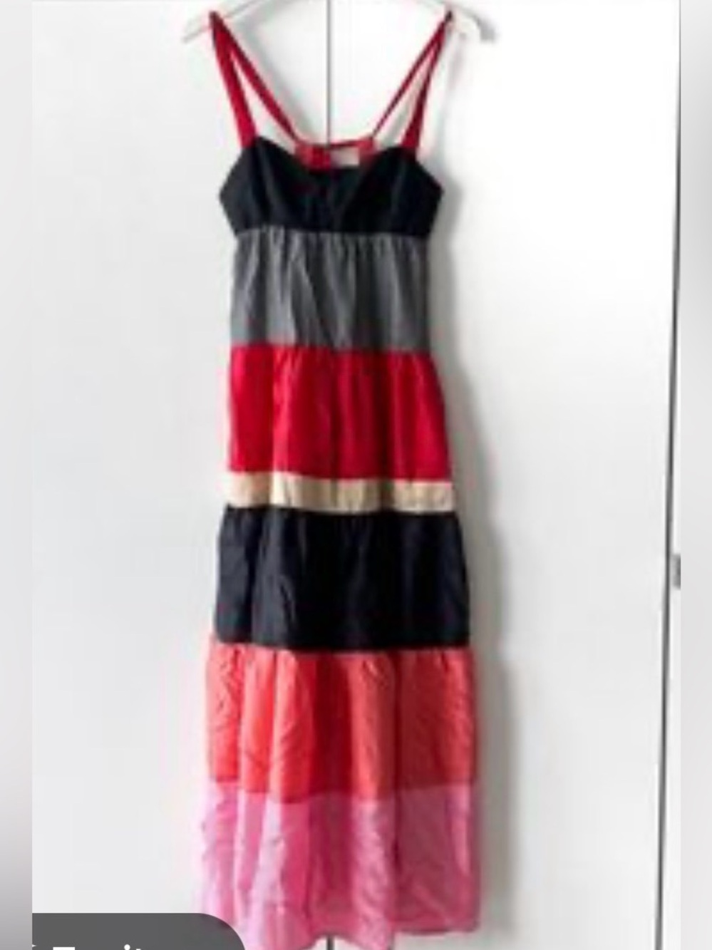 Armani Exchange Striped Maxi Dress in Black, Red, Pink, Gray, Cream